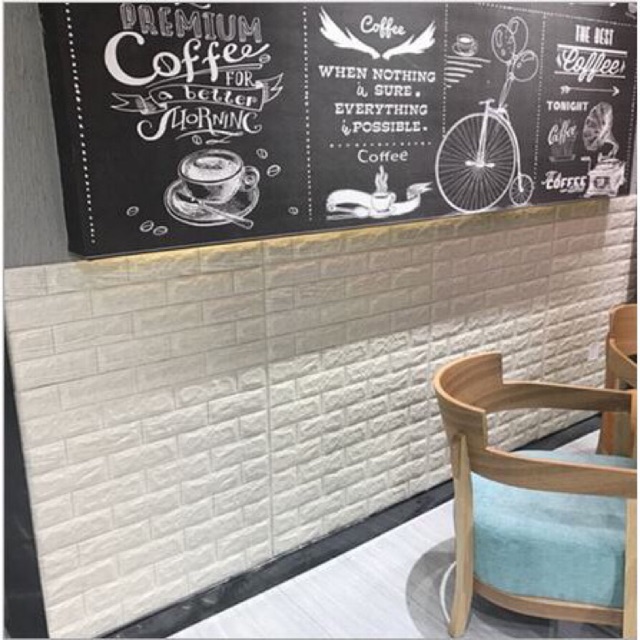 Wallpaper foam stiker dinding 3D murah