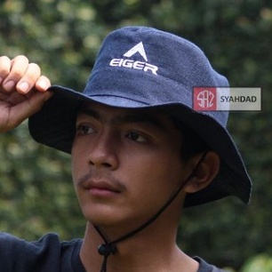 Topi rimba arei pria wanita outdoor topi gunung hiking tali distro