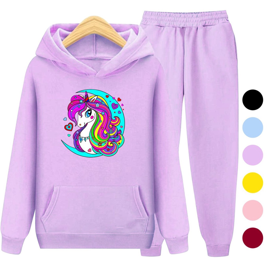 Setelan Anak Sweater Hoodie Anak UNICORN 02 Baju Jaket Anak Cewek Remaja Terbaru