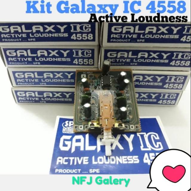 Kit GALAXY IC Super 4558 Active Loudness Kyt Galaxi Solid Sperepart Speaker & Mikrofon Kabel Audio