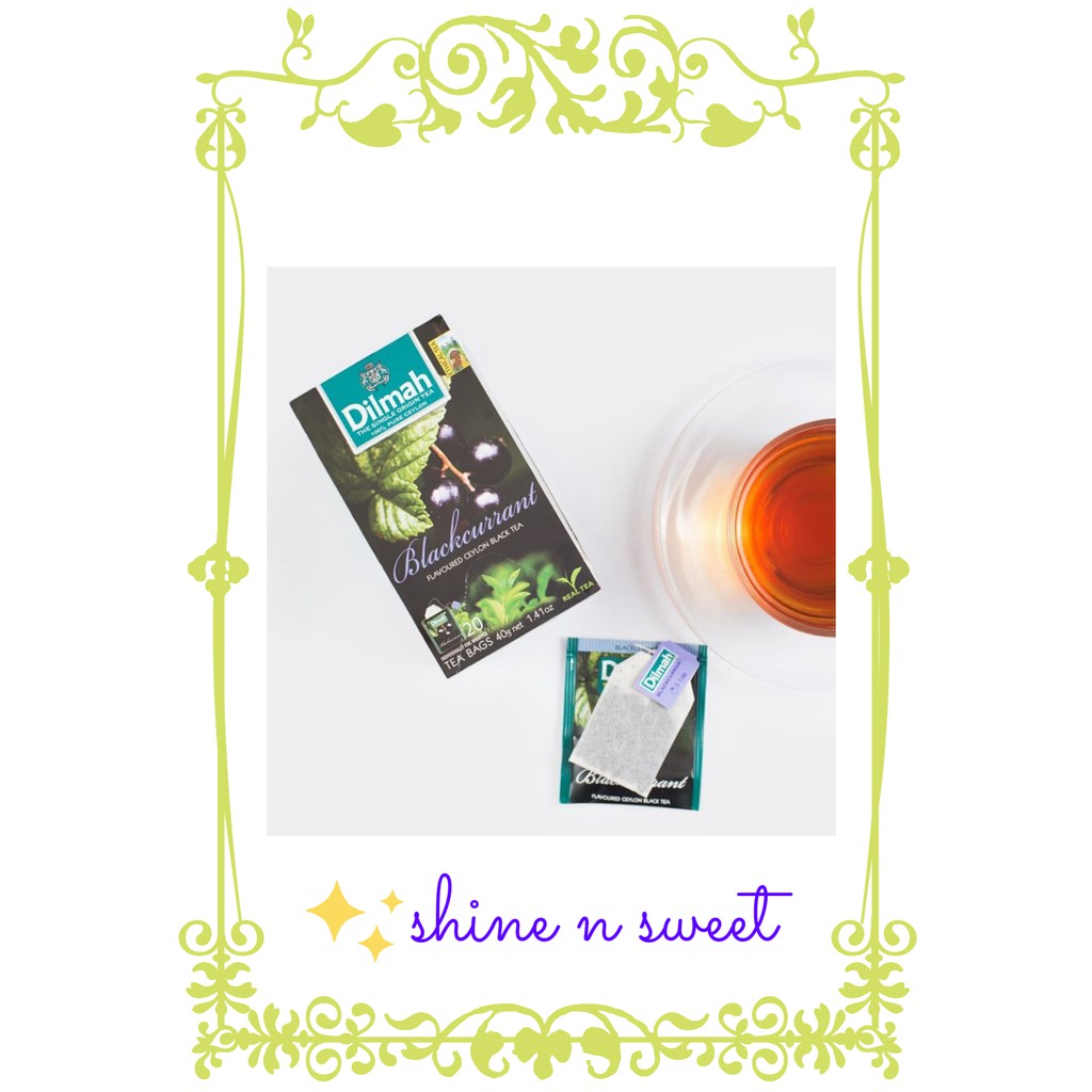 

Dilmah Blackcurrant Tea Bag / Flavored Ceylon Black Tea / Tea Bags 20