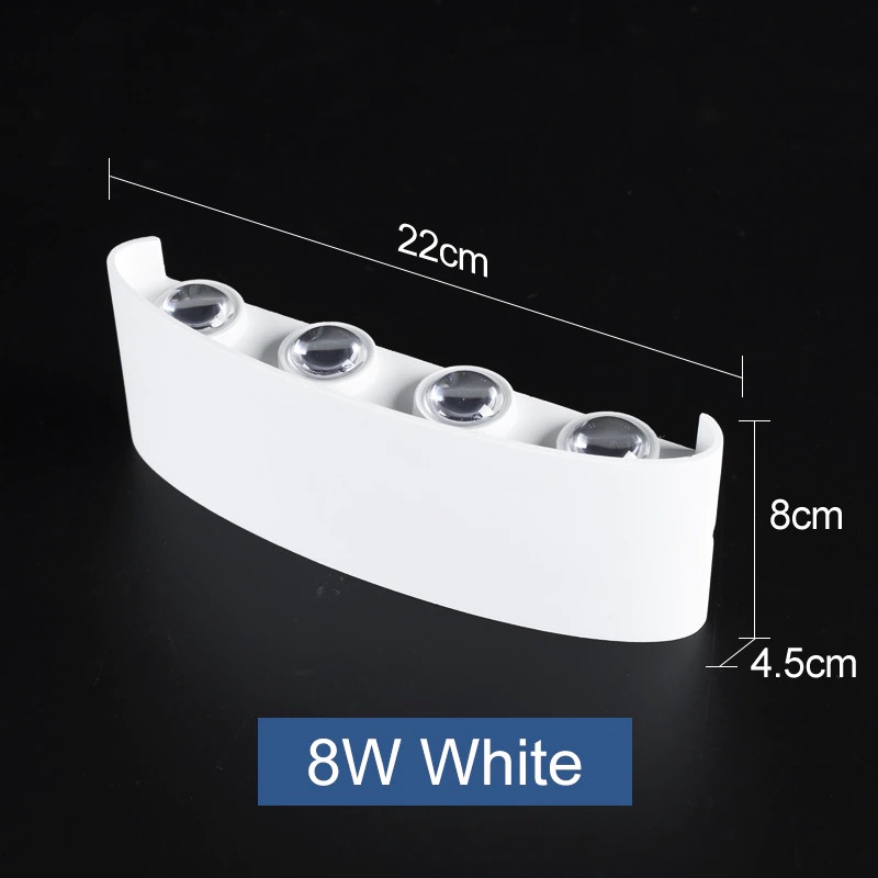 Lampu Hias Dinding LED Minimalis Aluminium 8W 8 LED Cool White - RL-B15