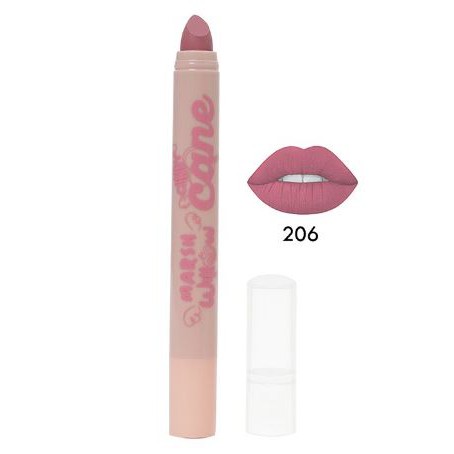 Marshwillow Candy Cane Matte Lip Crayon Nude Ver 206 by Natasha Wilona, Lipstik