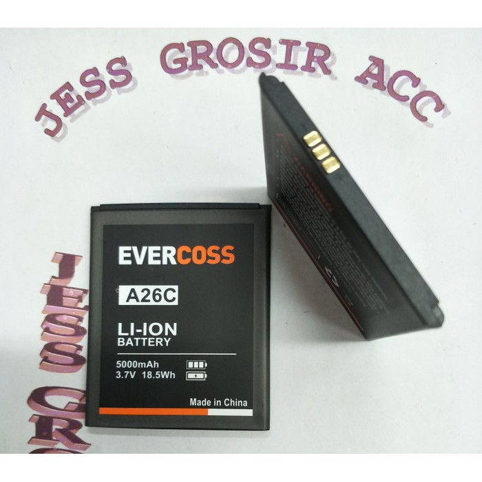 Baterai Battery Batre Double Power EVERCROSS EVERCOSS CROSS ( A26C ) - Hitam