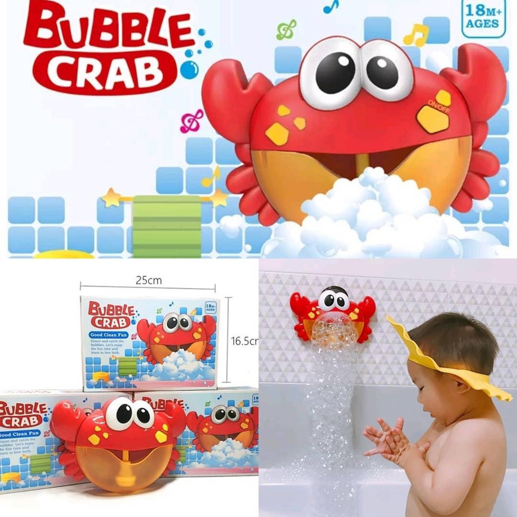 Mainan Bubble Mandi Bayi Bubble Crab Mainan Mandi Bayi Aktivitas Bayi - Perlengkapan Mandi Bayi