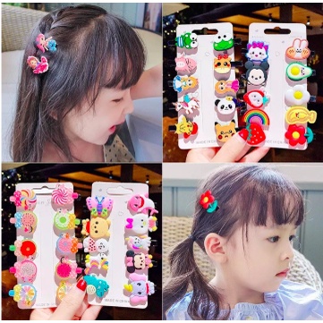 Jepitan anak 5Pcs / Set Jepit Rambut Anak Karakter 1 Set Jepitan Rambut Anak Motif Kartun Hair Clip Korea AC016 Jepitan rambut aesthetic