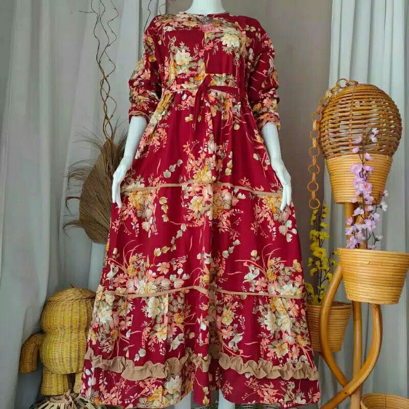 GAMIS BUNGA SAKURA/GAMIS BUSUI/GAMIS MAXI/GAMIS BUNGA SEPATU