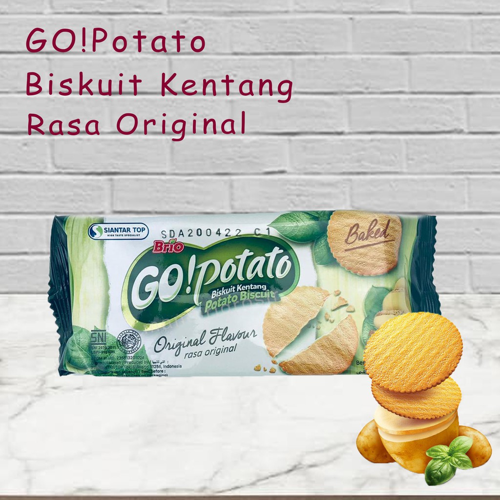 Biskuit Kentang *GO!Potato * Rasa Original * 60g