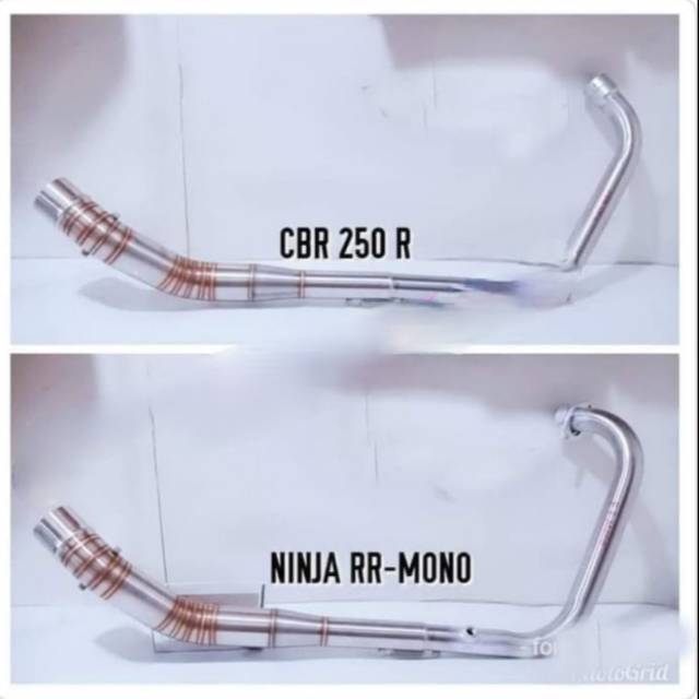 Leheran knalpot/ header knalpot stenlish ninja RR mono/ cbr250 thailand
