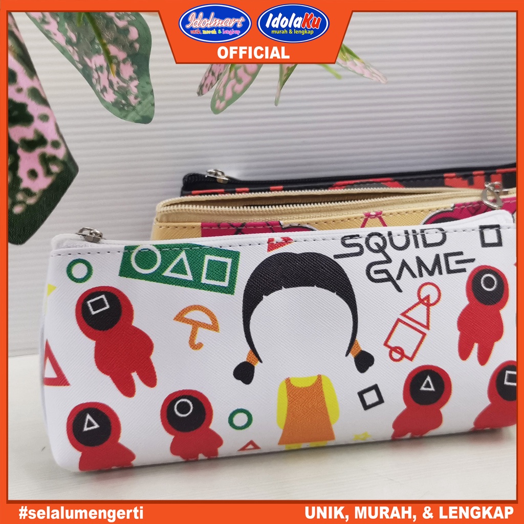 IDOLAKU Pen Case Karakter Squid Game / Tempat Pensil Anak Sekolah Lucu