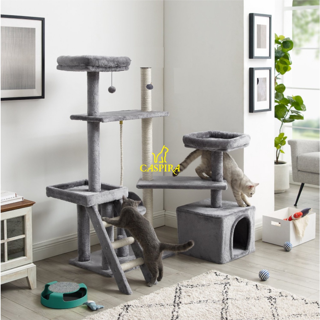 Cat Tree Kandang Kucing - Cat Condo Garukan Kitten Persia - Cat Tower Mainan Kucing BSH - Cat Toys Himalaya - Rumah Kucing Peaknose - Cat House Flatnose - Tempat Tidur Kucing Bengal Caspira