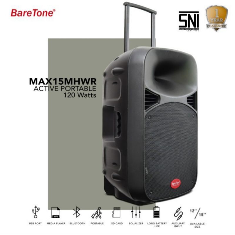 SPEAKER PORTABLE BARETONE MAX15MHWR SPEAKER MEETING 15 INCH ORIGINAL