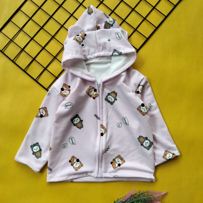 sweater / mantel / baju hangat / bayi double motif 3-18 bulan