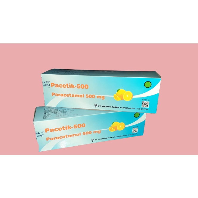 PACETIK 500 - PARACETAMOL 500MG PER BOX ISI 10 STRIP (YEKATRIA FARMA)