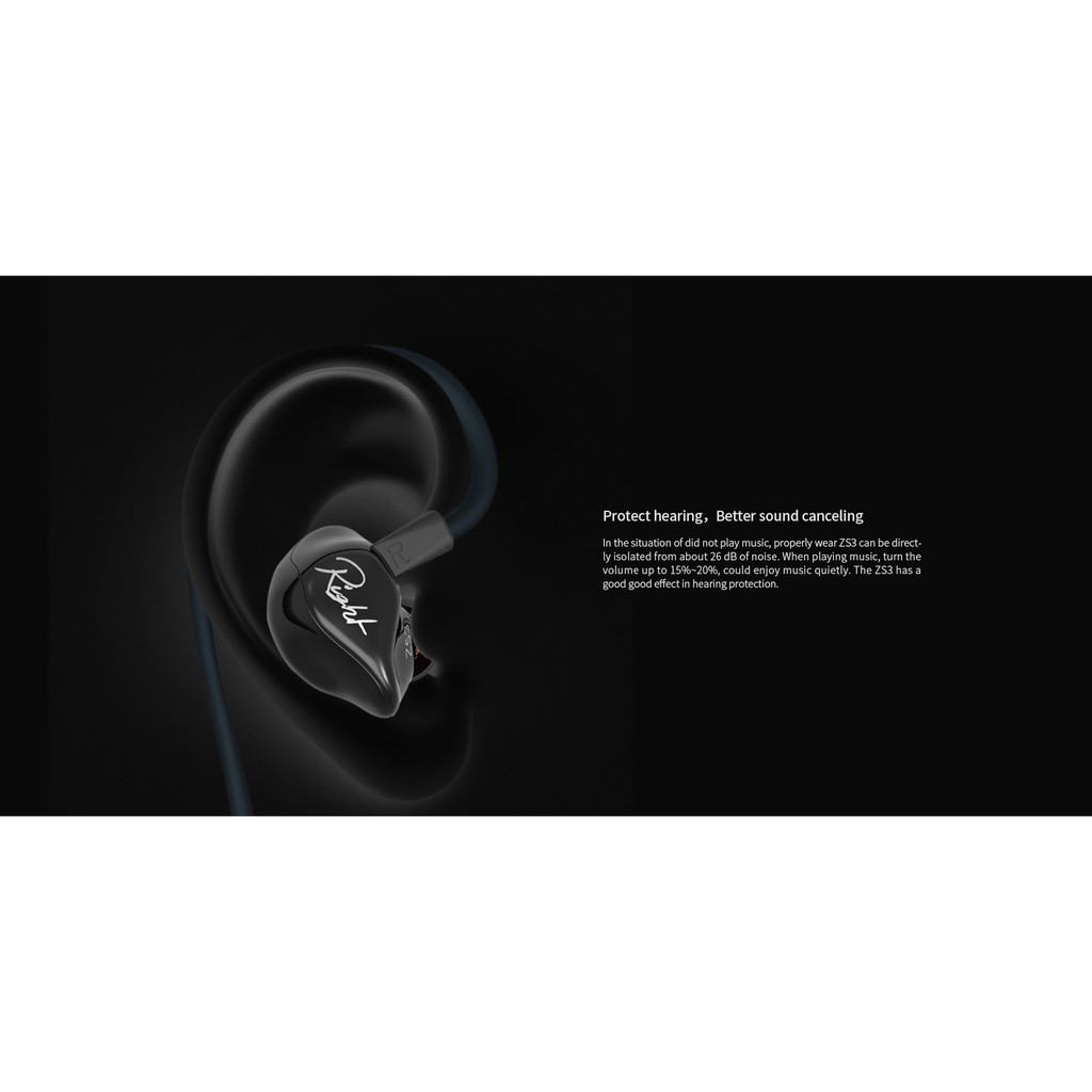 Knowledge Zenith Earphones - KZ-ZS3 With Mic Super Bass Sport earphone