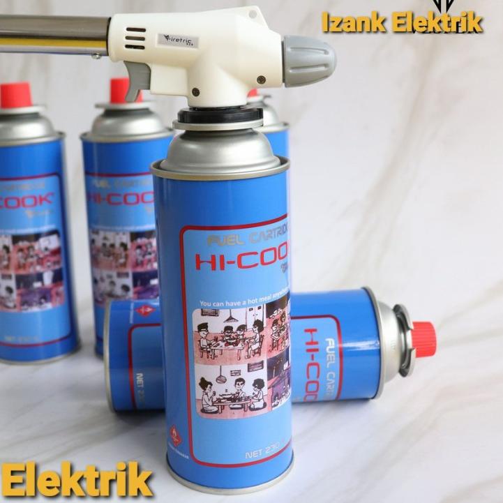 Gas Torch + Gas Hi Cook 230 gr Pematik Gas Kompor Api Blow Torch Flame Gas Torch + Gas Hi Cook 230 g