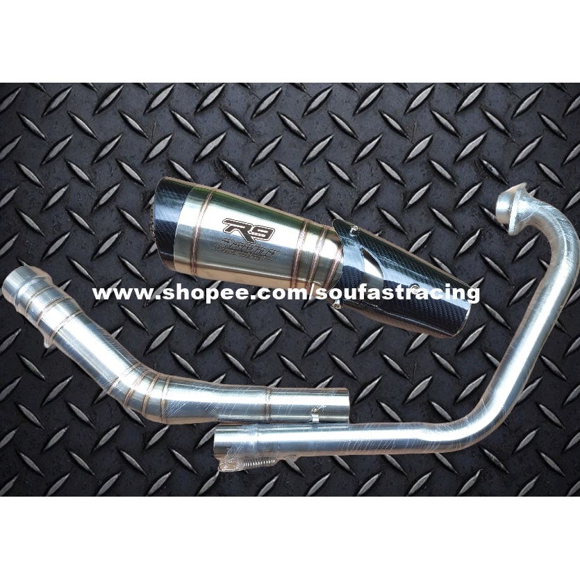 Knalpot R9 Vixion cbr150r cb150r r15 gsx satria fu mx king mx135 byson scorpio supra gtr sonic verza megapro xsr155 tiger aerox nmax vario lexi xmax scoopy beat mio xeon pcx adv-7