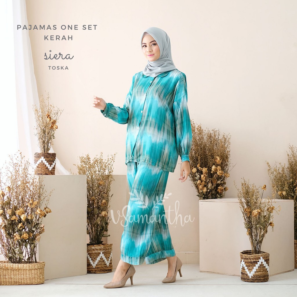 vSamantha - Pajamas Set / Piyama One Set Kemeja Tie Dye