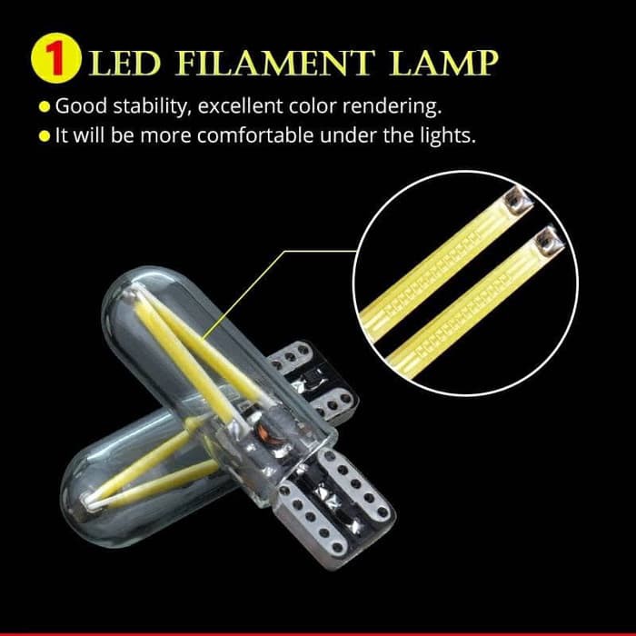 LED SENJA PUTIH SUPERBRIGHT FILAMEN CANDLE | EDISON LED T10 LAMPU KOTA