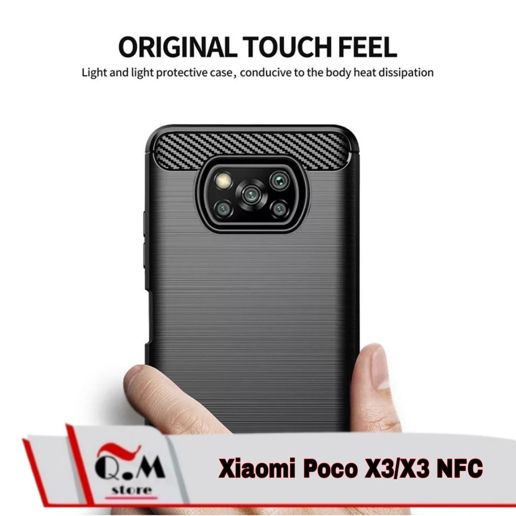 PROMO Xiaomi Poco X3 Pro / Poco X3 / Poco X3 NFC Softcase Carbon Ipaky  XIAOMI POCO X3 PRO