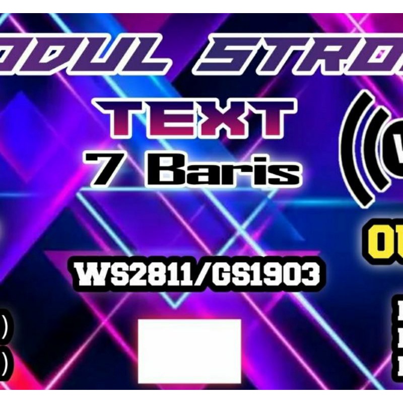 modul strobo text 7 baris