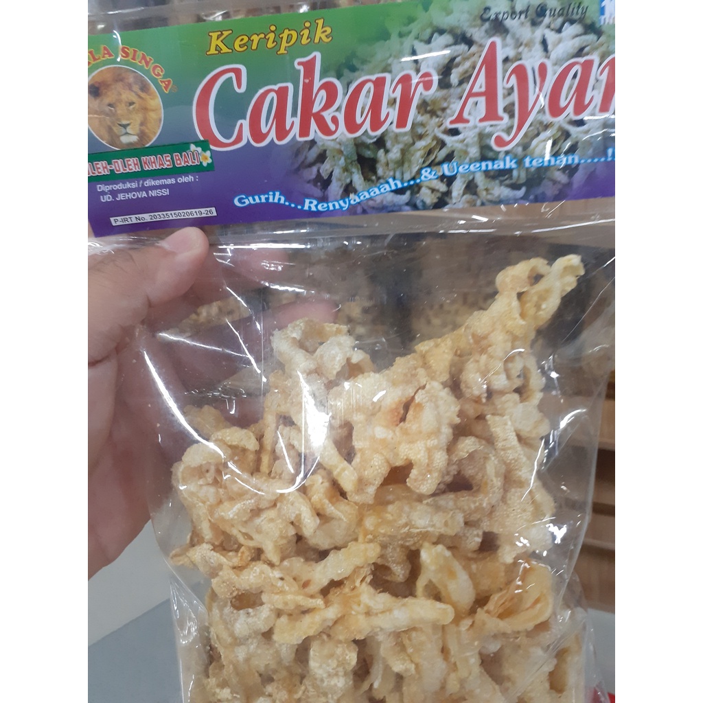 KERIPIK CAKAR AYAM 150GR CAP KEPALA SINGA OLEH OLEH KHAS BALI