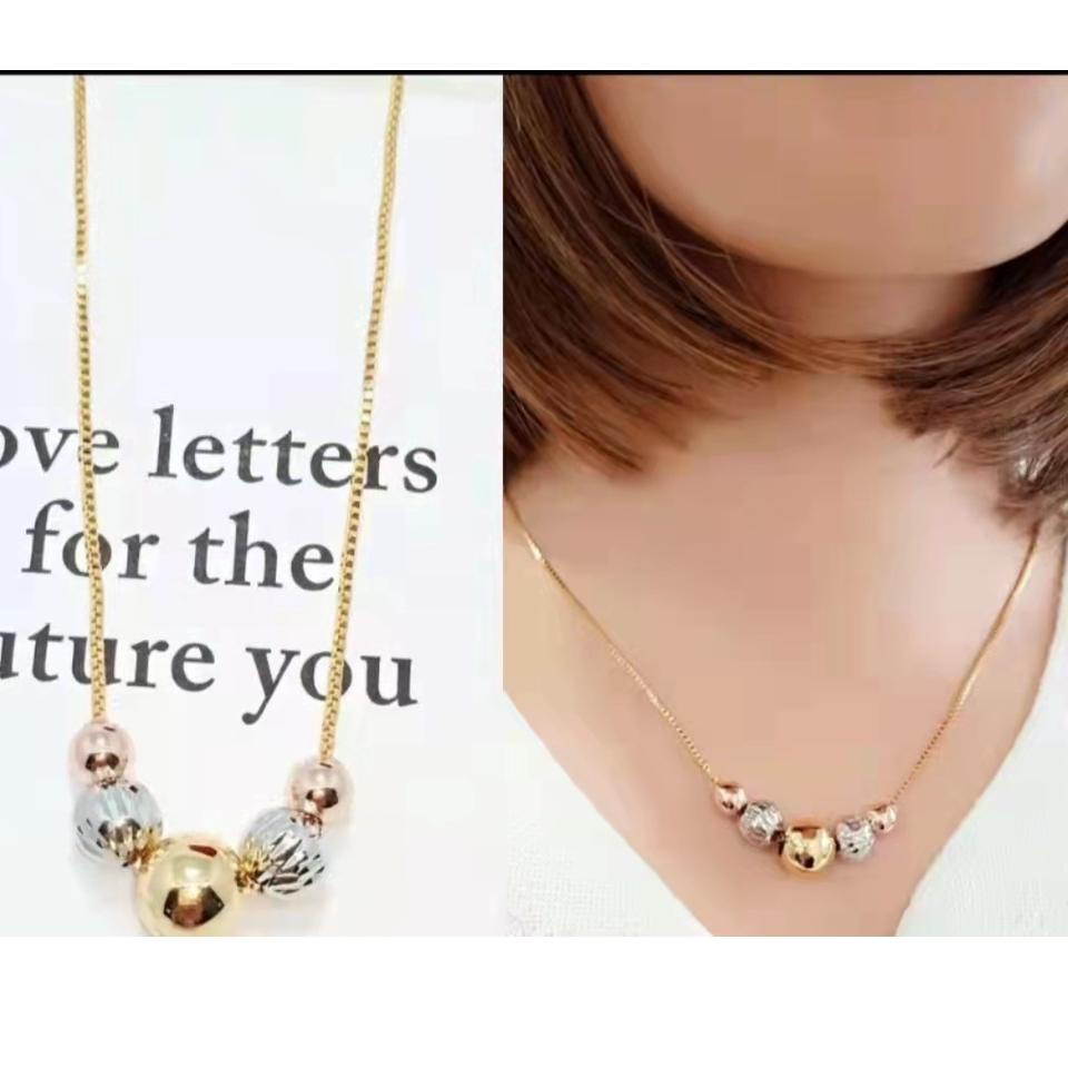 SALEE.. Kalung Xuping Biji Bola Kombinasi Perhiasan Fashion