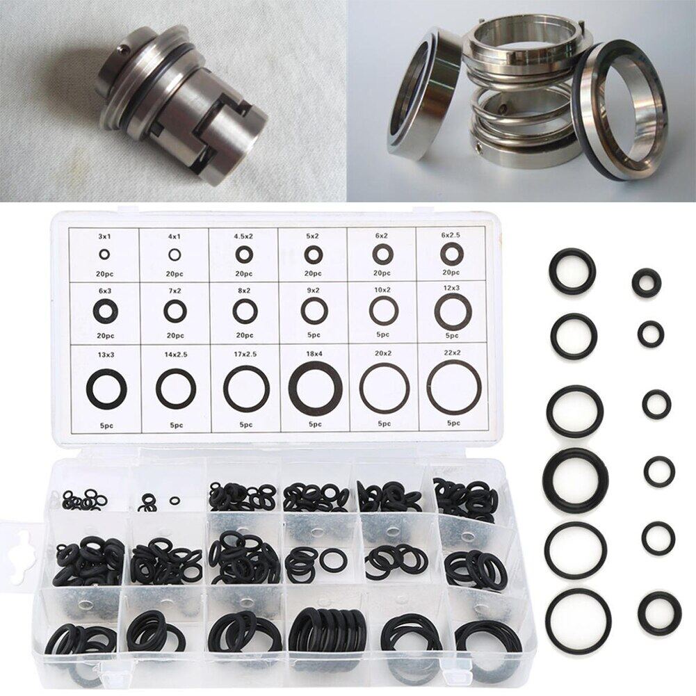 Rubber O Ring Seal Tightening 225 PCS Plus Box Black