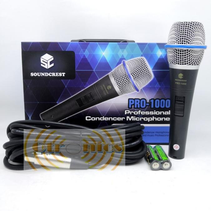 Mic Condenser Soundcrest PRO 1000 / Microphone Kabel otron1c5 Kualitas Baik