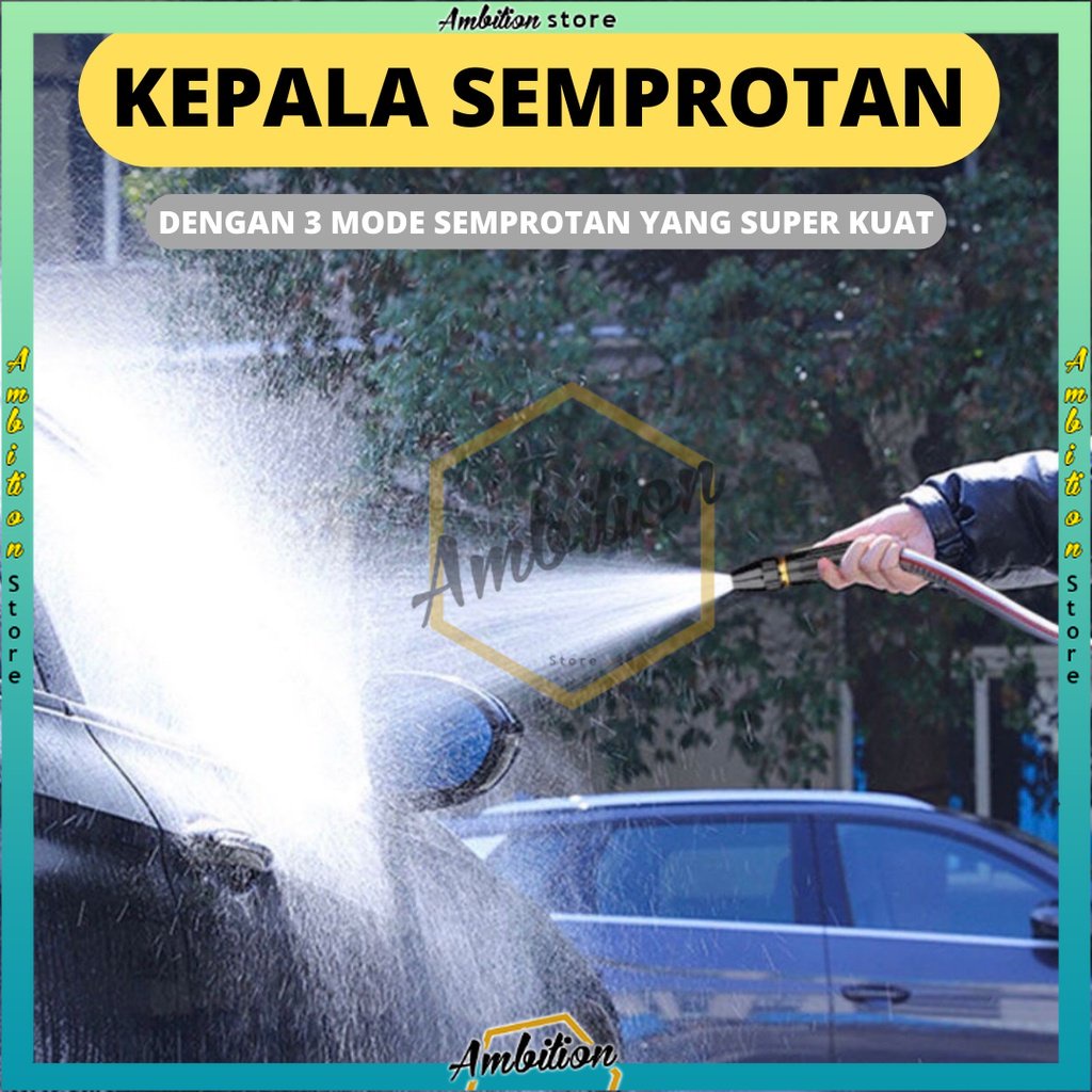 Sprinkler Cuci Mobil Rumput Taman Sprinkler Pistol Air Semprot Pistol Air Dapat Disesuaikan Tekanan Tinggi Sprinkler Konektor Selang