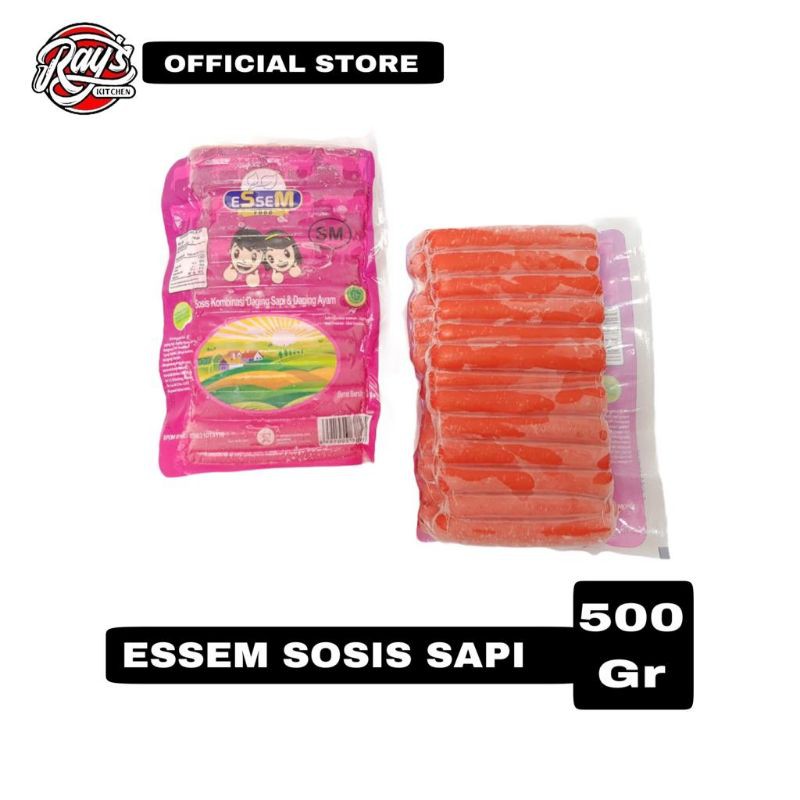 

Essem Food Sosis Sapi SM isi 25pcs 500gr - Beef Sausage