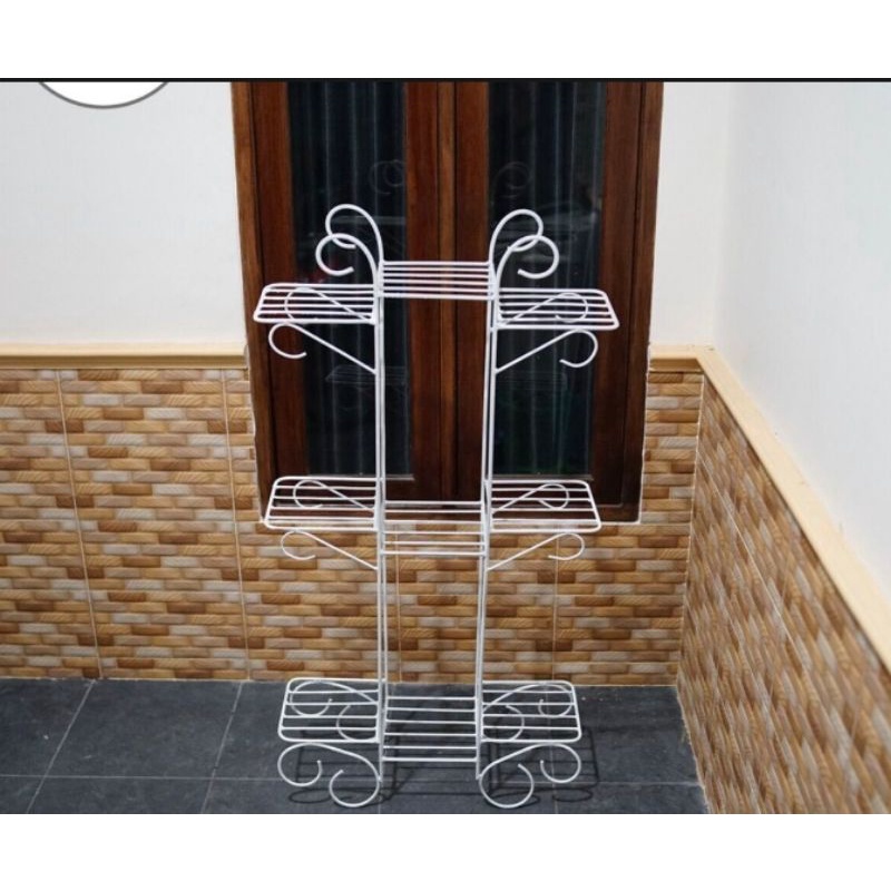 rak pot bunga besi bertingkat murah/rak pot model tingkat 9susun