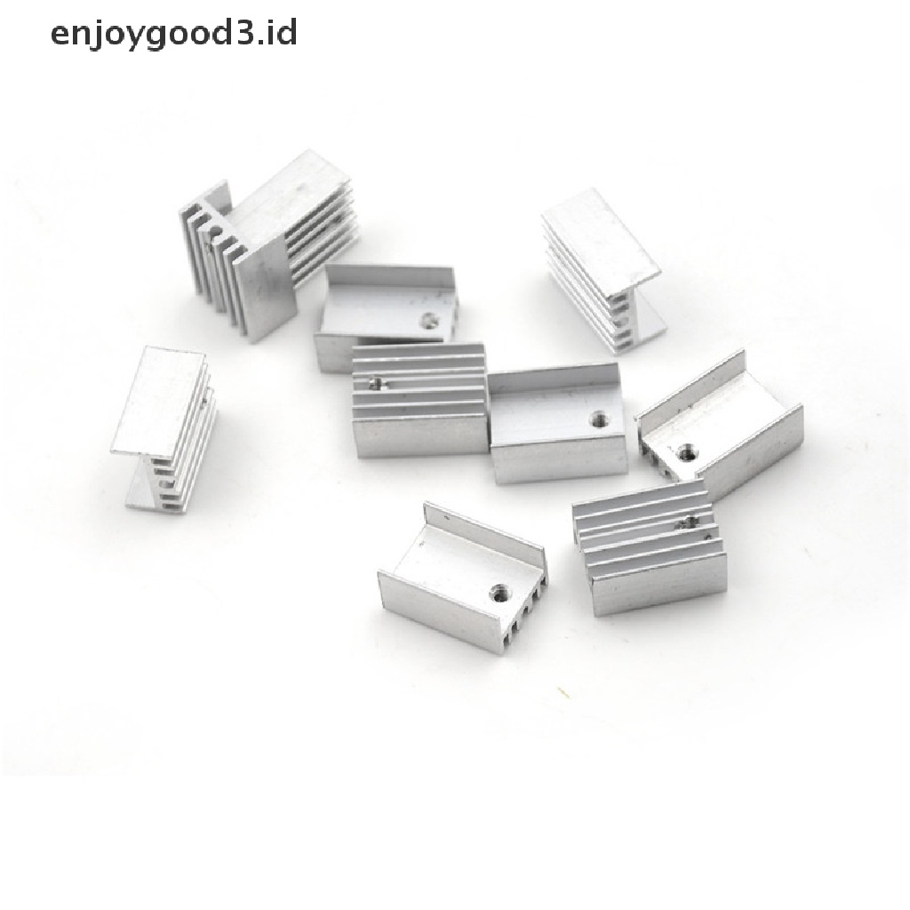 10pcs / Set Heatsink Aluminum Ukuran 20x15 X 10mm Untuk Transistor TO-220 0 0 0 0 0