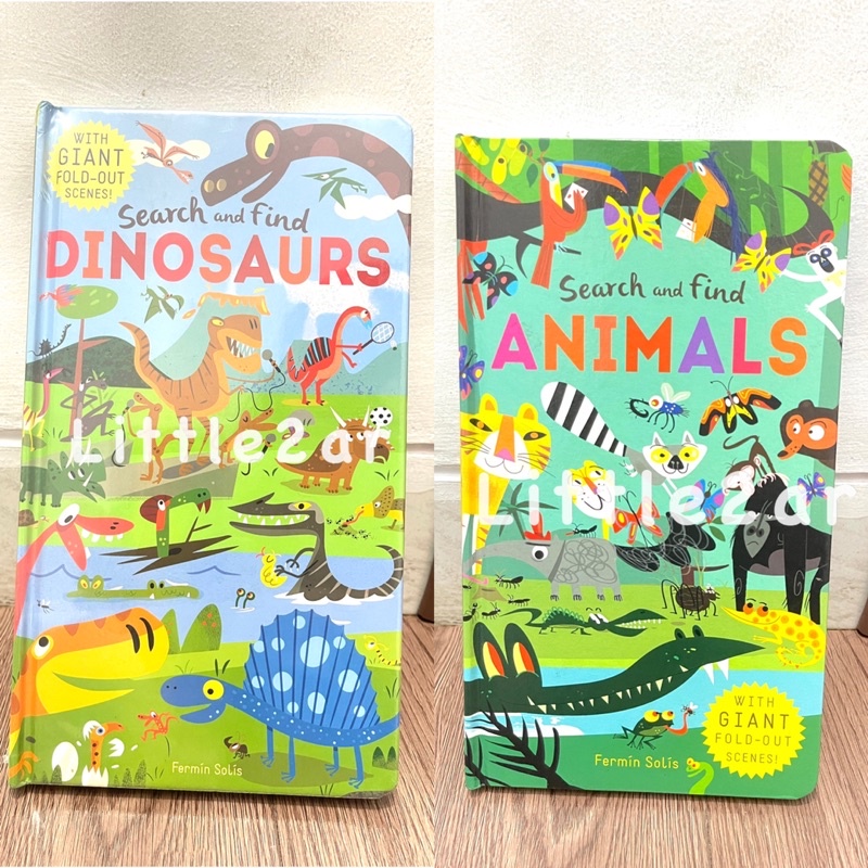 Search And Find Animals / Search and Find Dinosaurs Book Import BBW