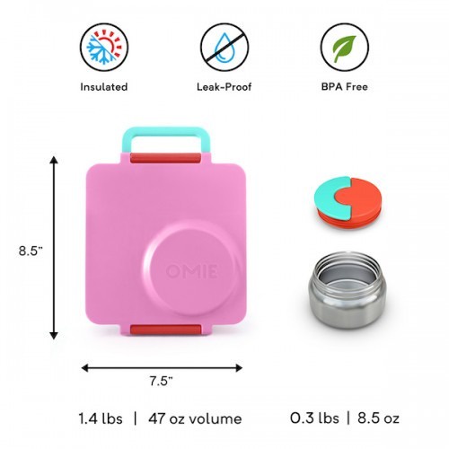 OmieBox Bento Box V2 - Pink Berry