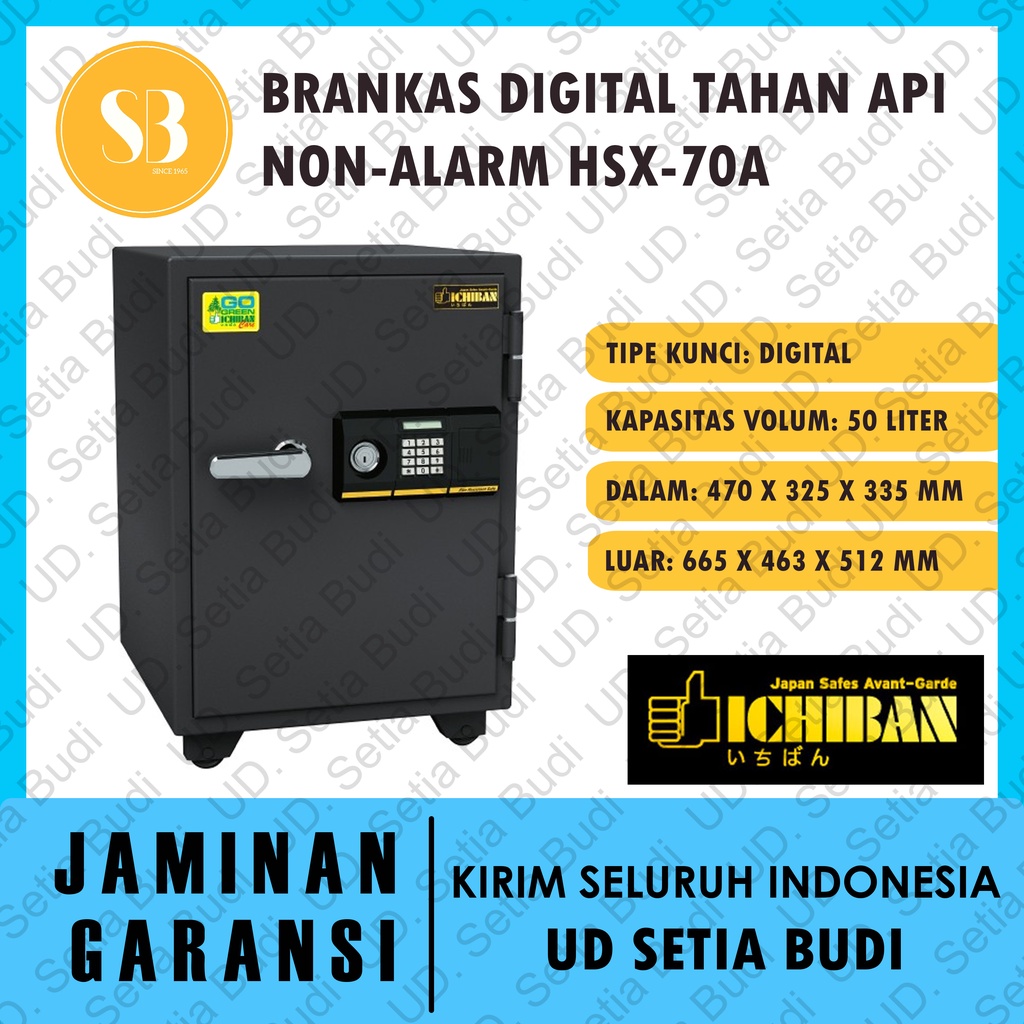 Brankas Ichiban Digital Tahan Api Non-Alarm HSX-70A