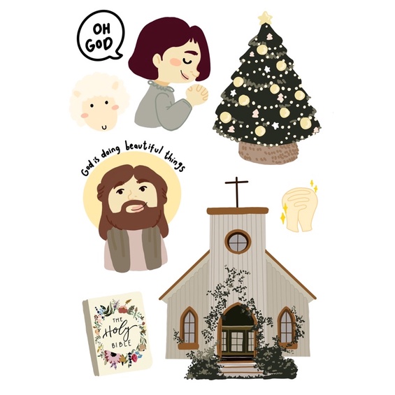 

sticker sheet daily christian