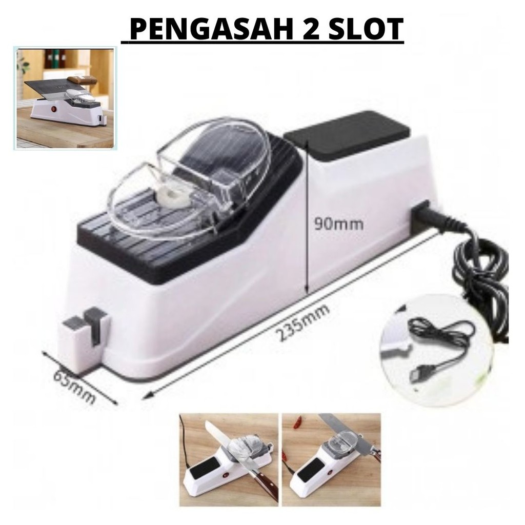 Pengasah Pisau Elektrik USB Otomatis Knife Sharpener  111153