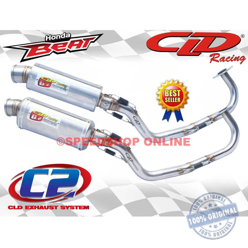 knalpot cld honda beat karbu fi original c3 c7 monster x monster race pro series grastrack