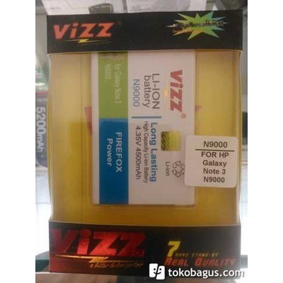Vizz Samsung Galaxy Note 3 Battery Baterai Batere Batre Double Power