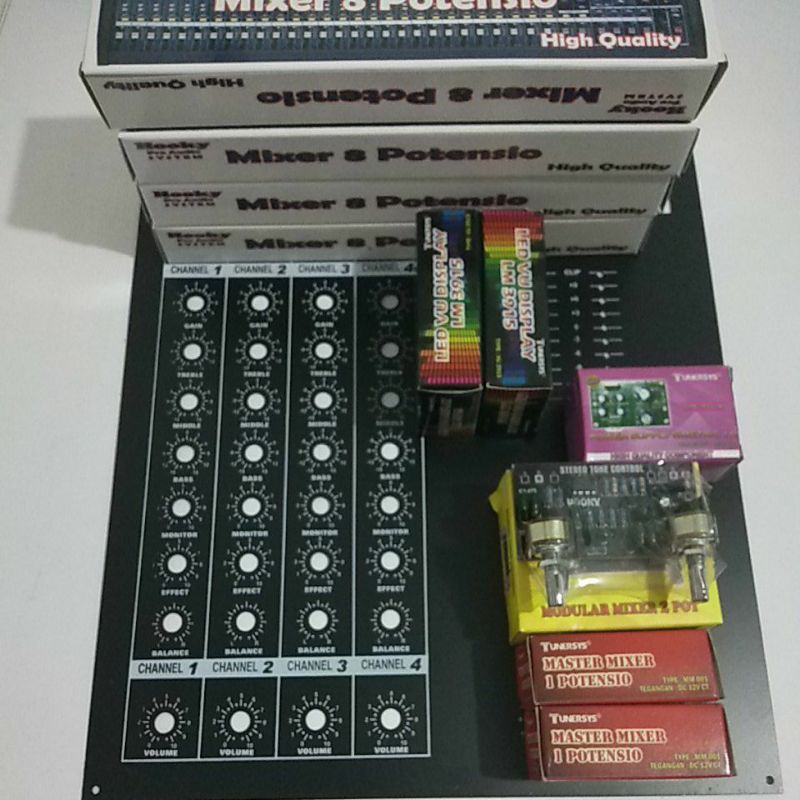 Paket Kit Mixer dan Panel atas mixer 4 channel mixer by hooky