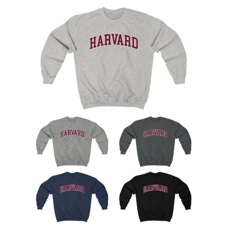 S - XXXXXL(6XL) Sweater HARVARD University BIGSIZE OVERSIZE USA College Classic Unisex Crewneck Fleece Premium jumbo