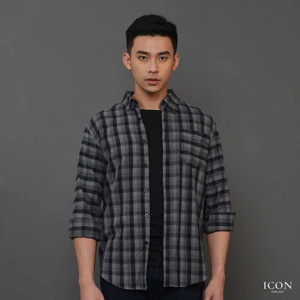 Kemeja Pria Parlent Icon Spencer Lighty Grey