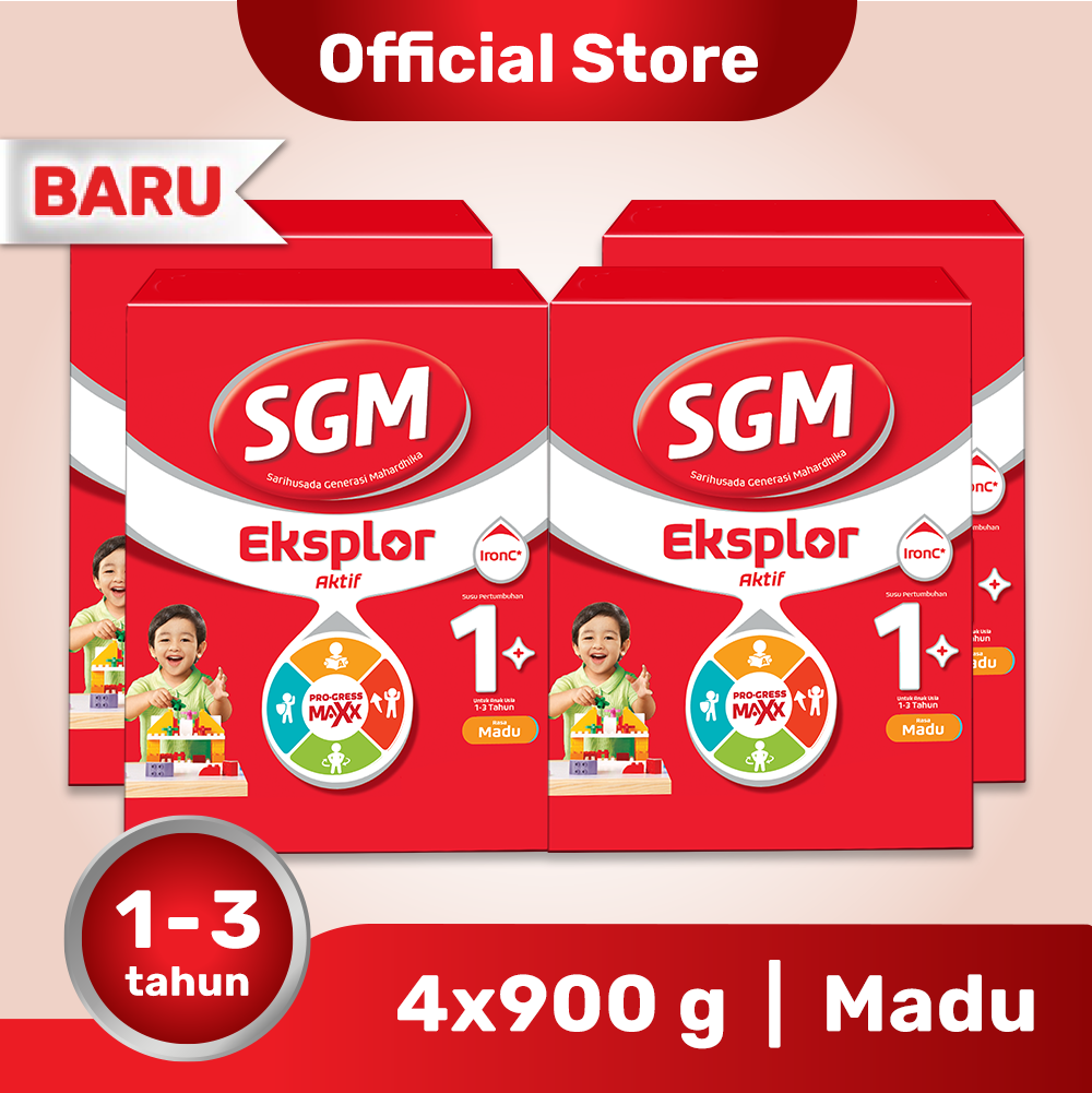 SGM Eksplor Aktif 1+ Pro-GressMaxx Madu Susu Pertumbuhan