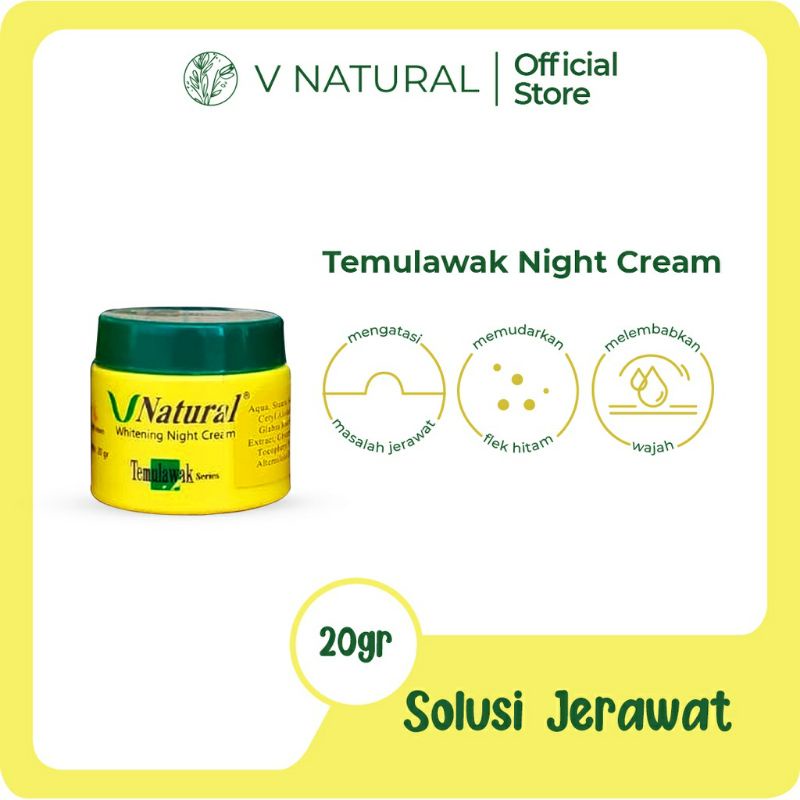 Cream malam temulawak V natural original/ BPOM Resmi