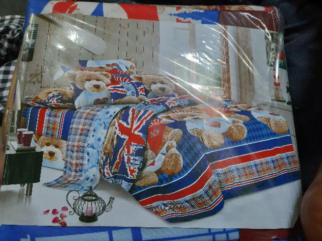 Sprei Motif Teddy Bear 3d Set 180x200 - Terlaris Seprei Extravaganza Motif Bear
