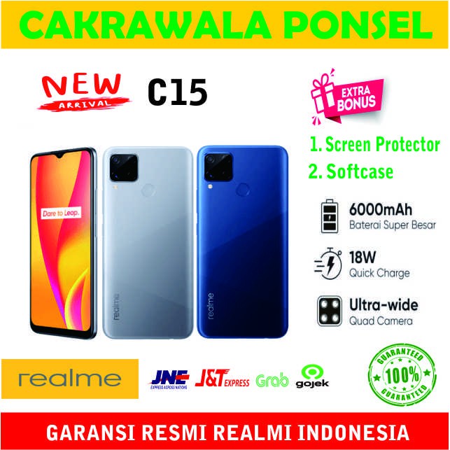 REALME C15 4/64GB & 4/128GB GARANSI RESMI REALME INDONESIA