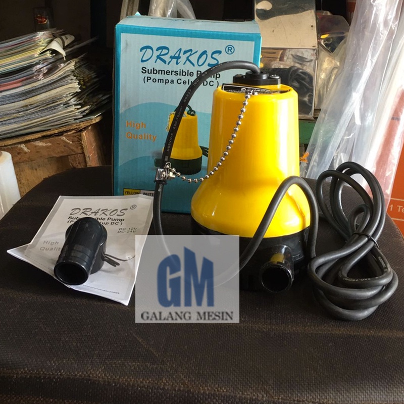 Pompa Celup Kolam Submersible Pump Drakos DC-24 V
