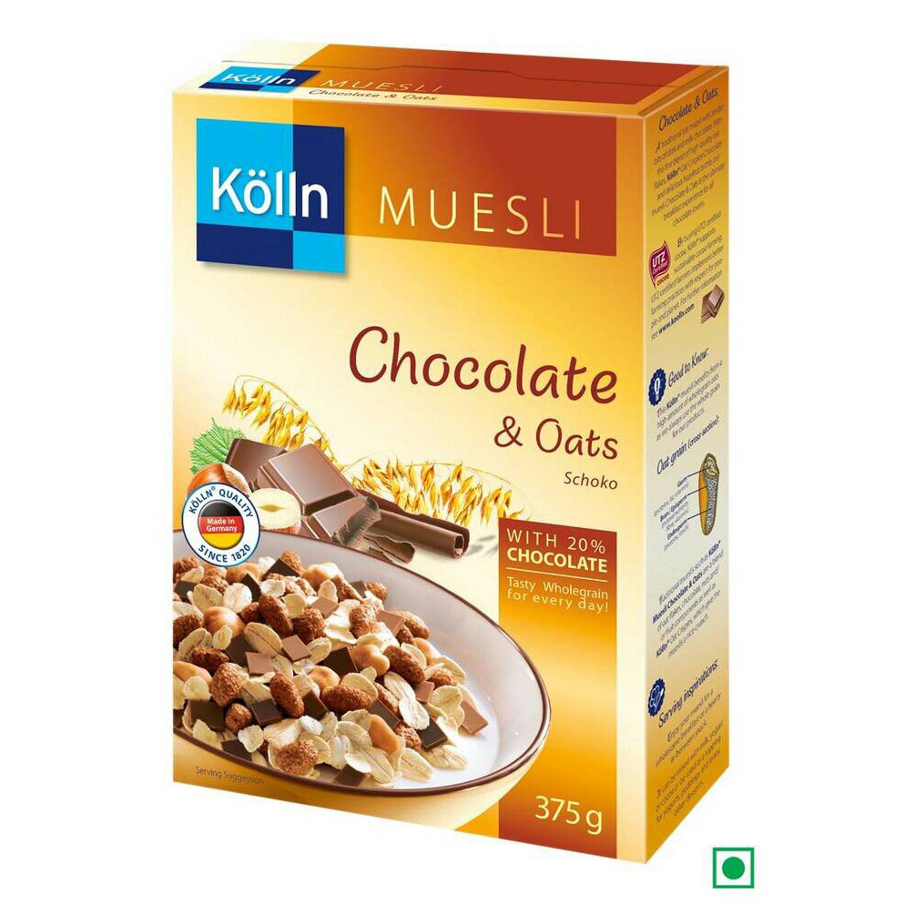 

Kolln Muesli Chocolate & Oats Cereal Sereal Cokelat Import