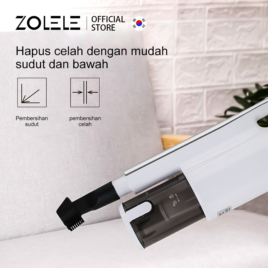 ZOLELE Vacuum Cleaner 13KPa Penyedot Debu Multifungsi 2 in 1 Handheld Mesin 1.2 L Household Silent Kasur Cleaning Machine Steam Spot Portable ZE002